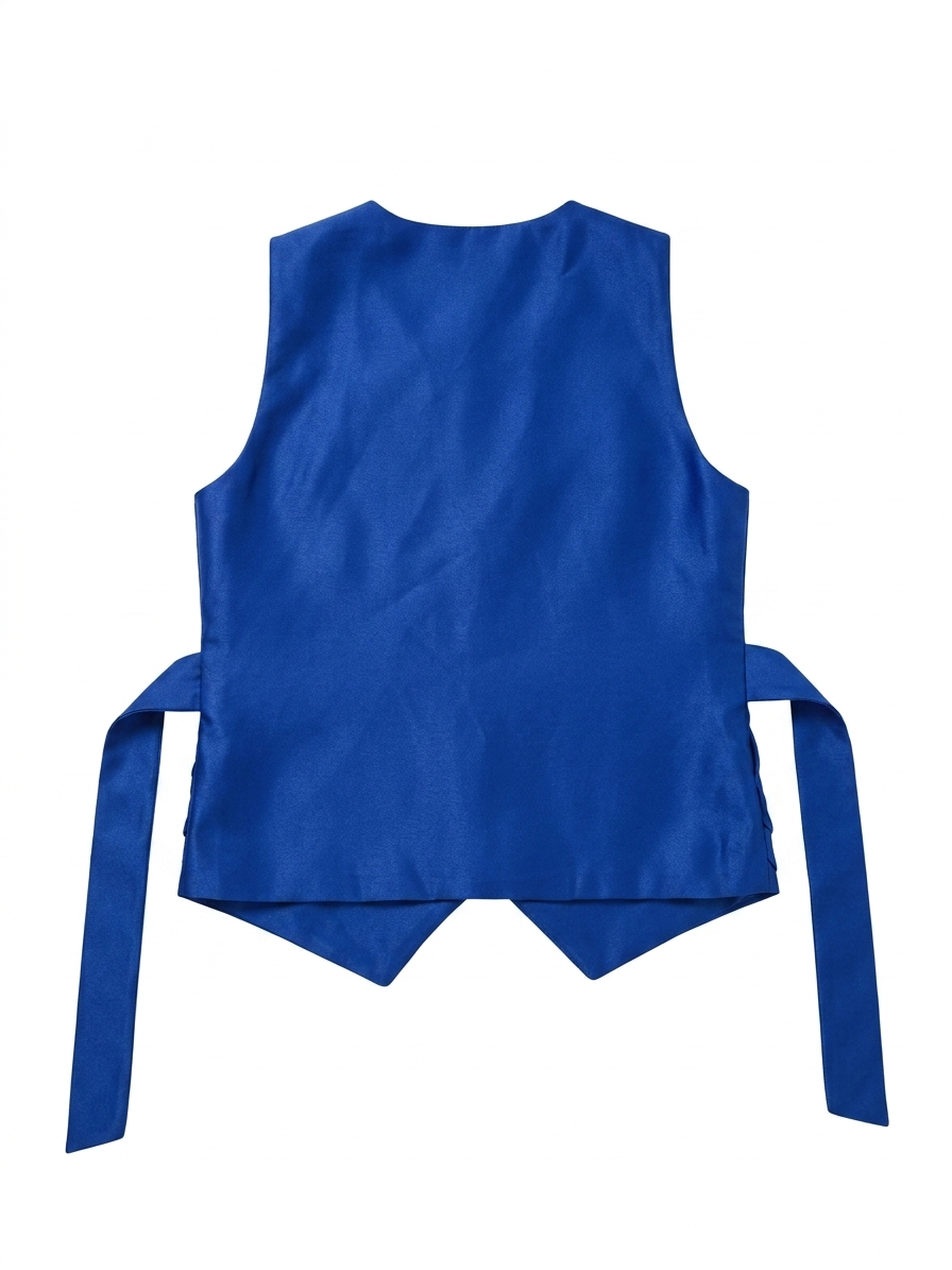 Signature Wavy Smocked Tailored Waistcoat