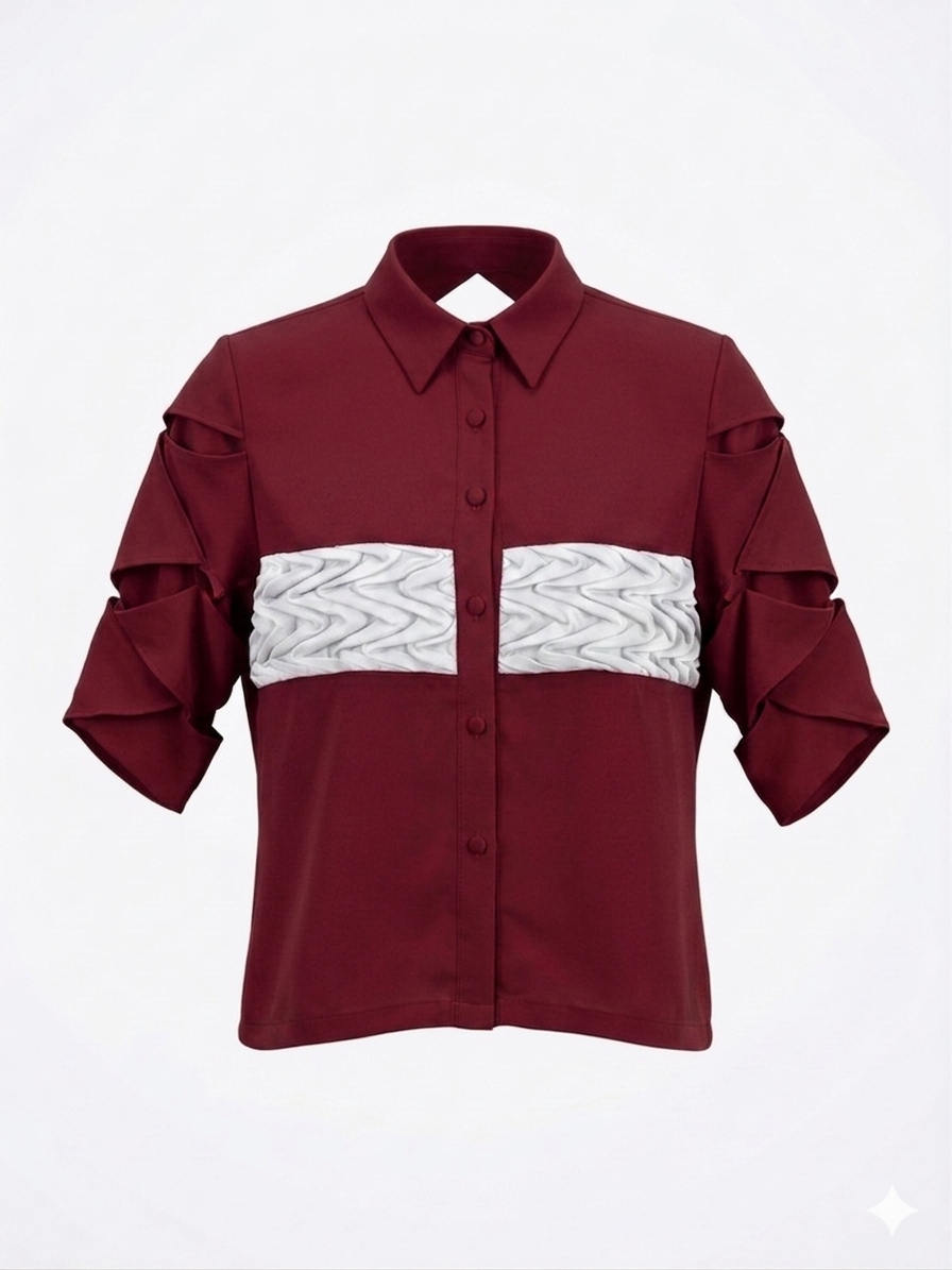 The Signature Multi-Detail Cowl-Back Blouse