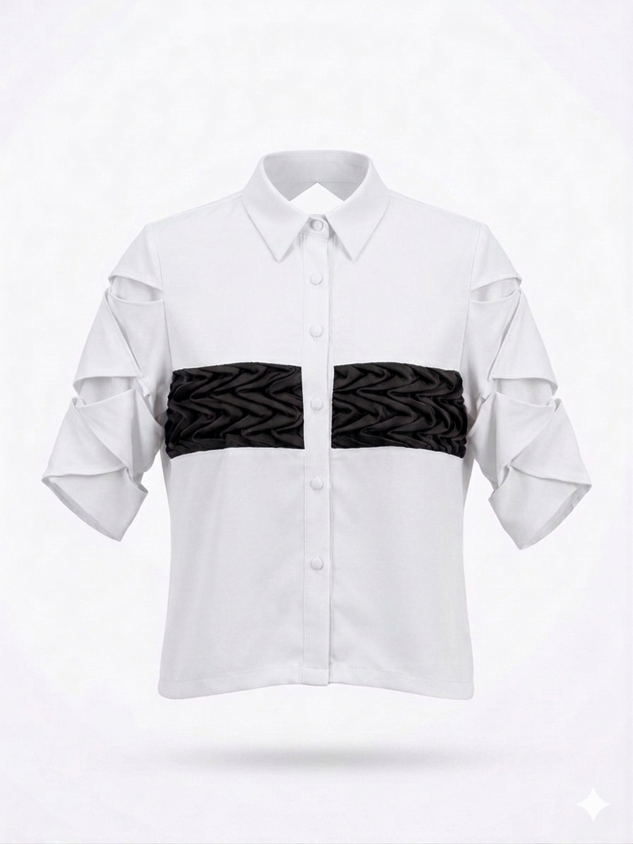 The Signature Multi-Detail Cowl-Back Blouse