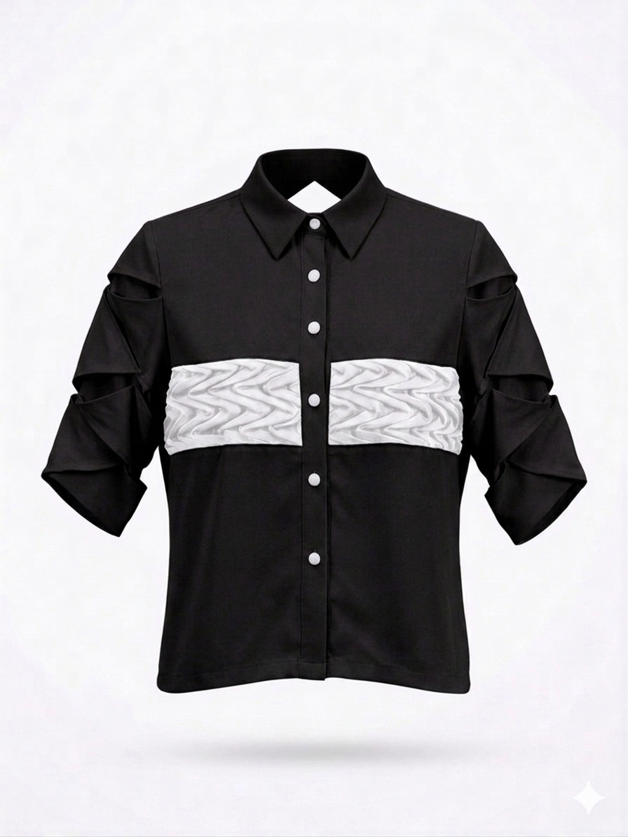 The Signature Multi-Detail Cowl-Back Blouse