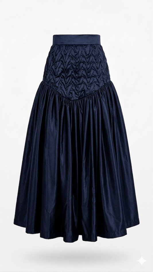 Signature Wavy Smocked Voluminous Skirt