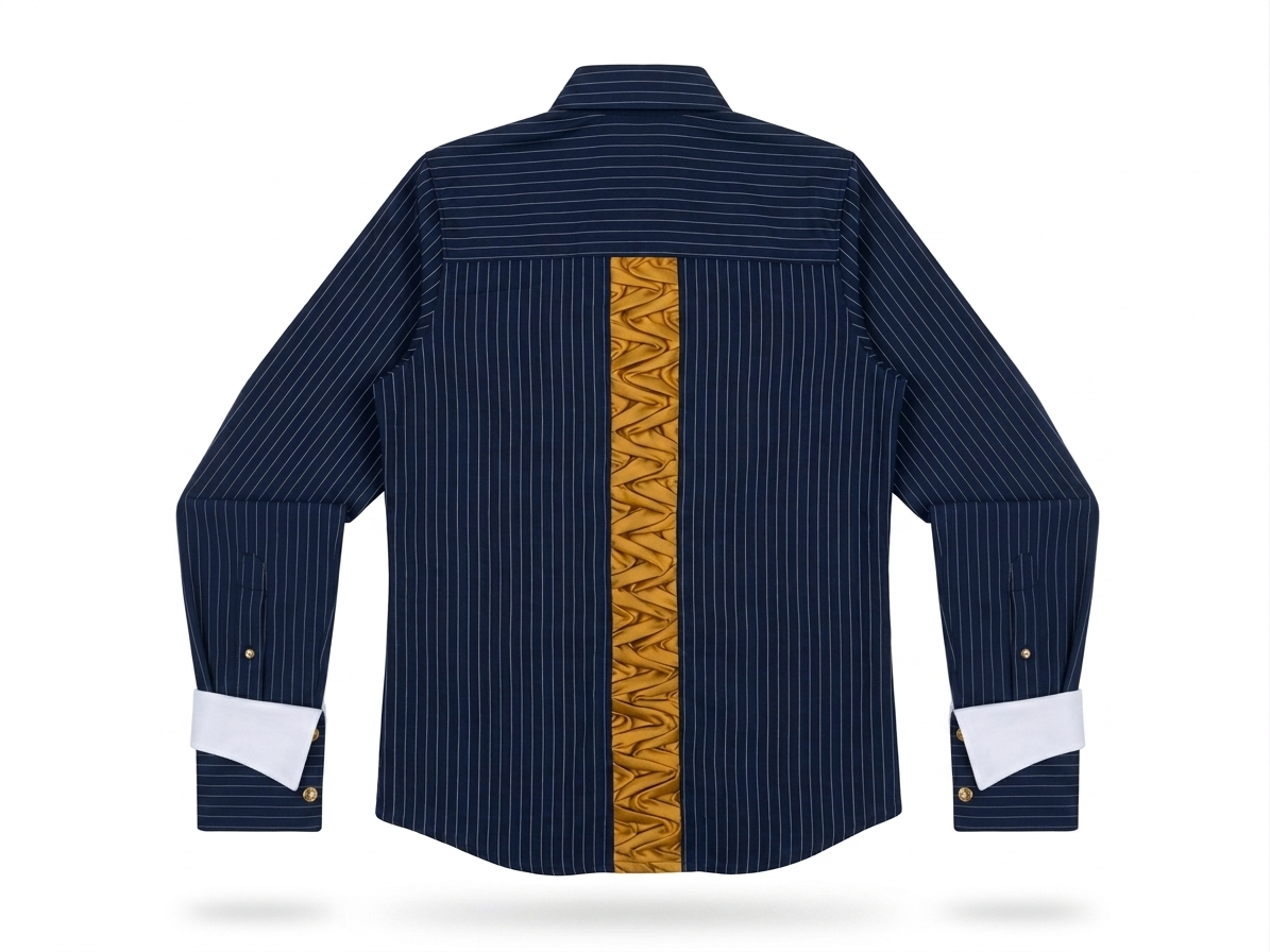 Signature Sculptural Cuff Pinstripe Shirt